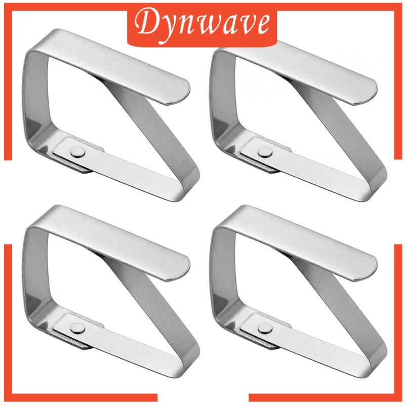 Set 4 Kẹp Khăn Trải Bàn Bằng Thép Không Gỉ Linh Hoạt Tiện Dụng Khi Đi Cắm Trại