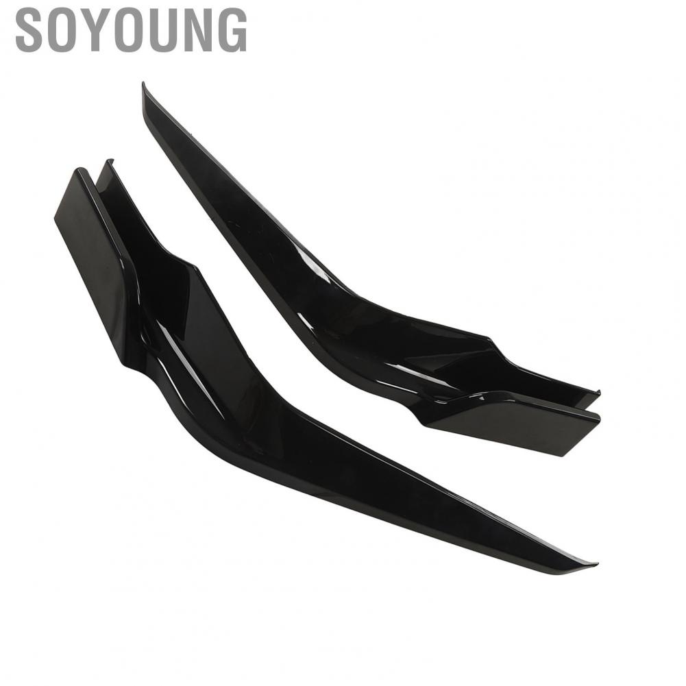 Soyoung Front Bumper Diffuser Prevent Scratch Lightweight  Collision Spoiler Glossy Black Easy Installation for Cars