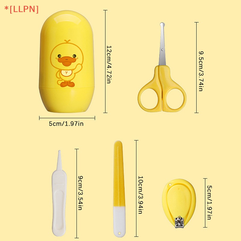 Bộ 4 Dụng Cụ Chăm Sóc Móng Tay Em Bé Bằng PP Không BPA Họa Tiết Hoạt Hình Dễ Thương