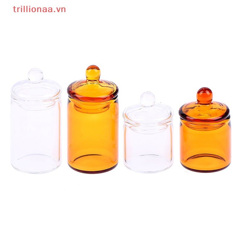 Hũ Thủy Tinh Mini Đựng Kẹo / Hạt Cà Phê Tỉ Lệ 1: 12 Trang Trí Nhà Búp Bê