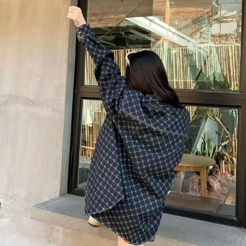 Áo Khoác Bóng Chày Thêu Chữ B Phong Cách Cổ Điển Cho Cặp Đôi