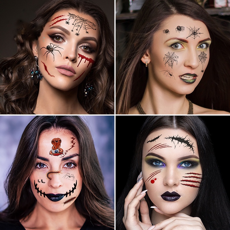 Hình Xăm Dán Vết Sẹo / Vết Sẹo Hóa Trang Halloween Độc Đáo