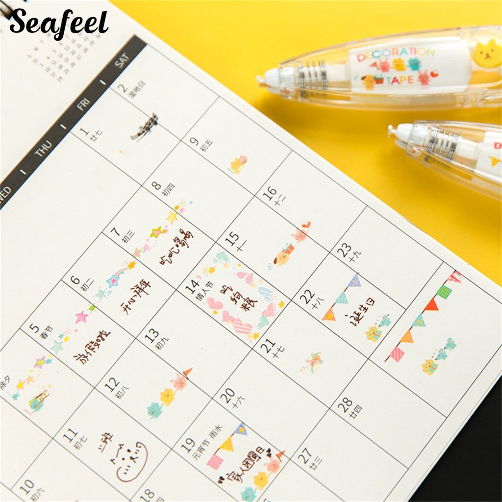 Bút Xóa Kéo Họa Tiết Hoạt Hình Dễ Thương Nhỏ Gọn