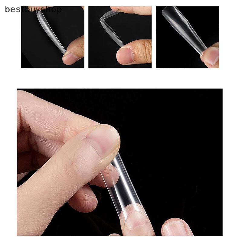 Bộ 240 Móng Tay Giả Siêu Dài Bằng acrylic Trong Suốt Dùng Nối Móng Mới