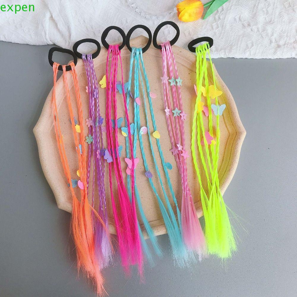 Dây Bện Tóc Giả Lấp Lánh Tự Nhiên Co Giãn Chất Lượng Cao Dễ Thương Cho Nữ