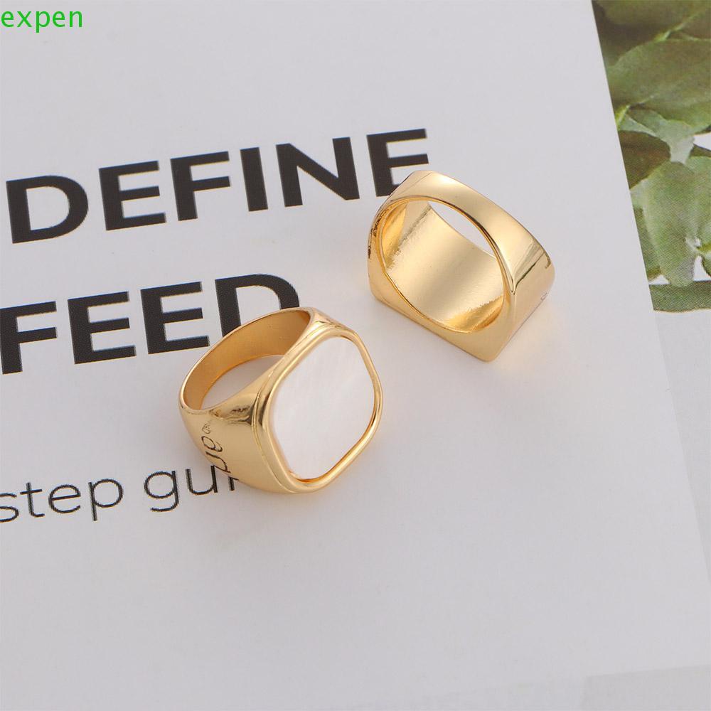 EXPEN Nhẫn Hình Học Đơn Giản Thời Trang Âu Mỹ Cho Nữ