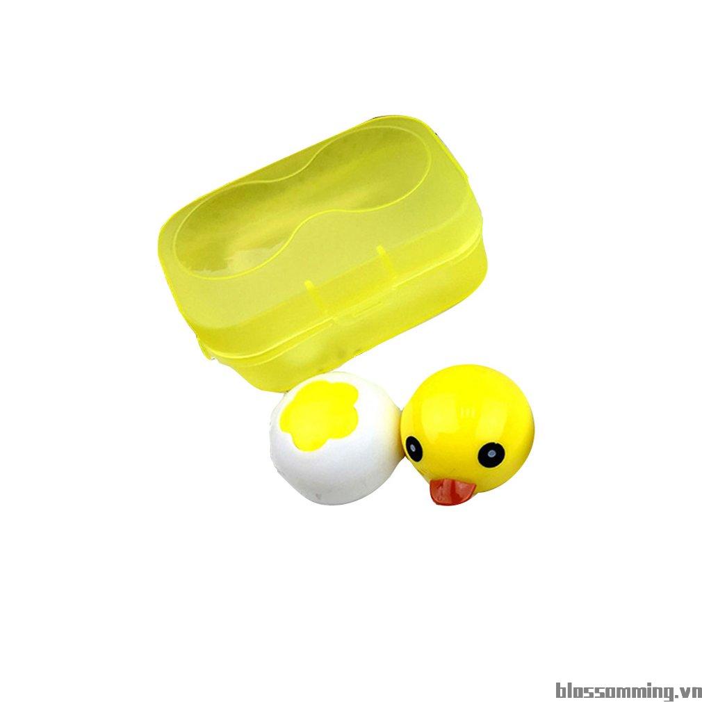 ☎Jieda Small Yellow Duck Double Box Beauty Care Box 568 Contact Lens Box