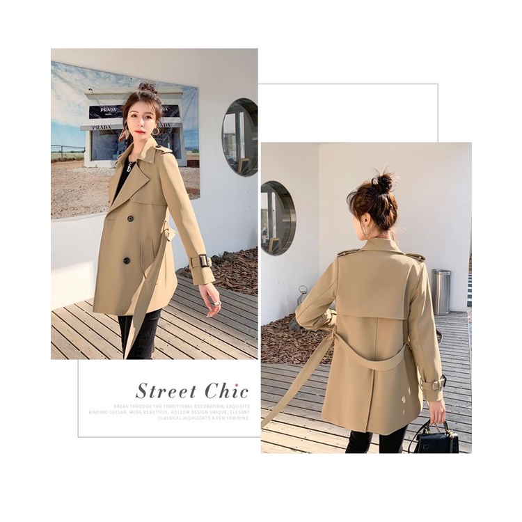 Áo Khoác Dài Tay Cài Hai Hàng Nút Thời Trang Mùa Thu Cho Nữ