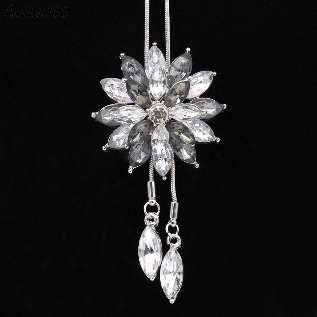 Vòng cổ Mặt Hoa Tuyết Đính Đá Thời Trang Cho Nữ