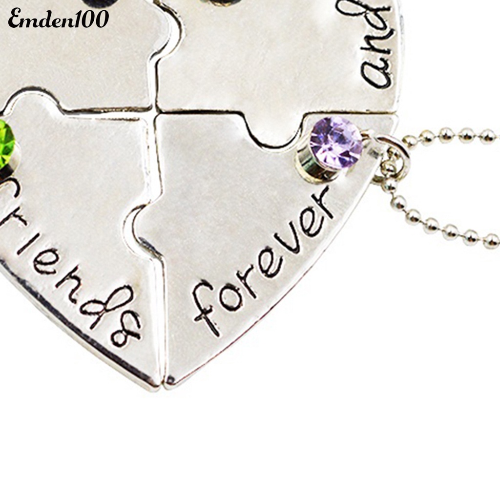 Bộ 4 Vòng cổ Mặt Trái Tim Đính Đá Thời Trang