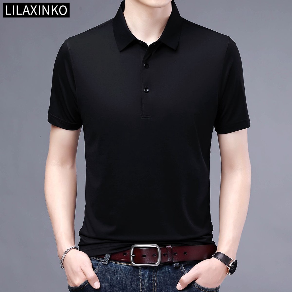 Áo Thun Polo Tay Ngắn Màu Trơn 8 Màu Thời Trang Dành Cho Nam