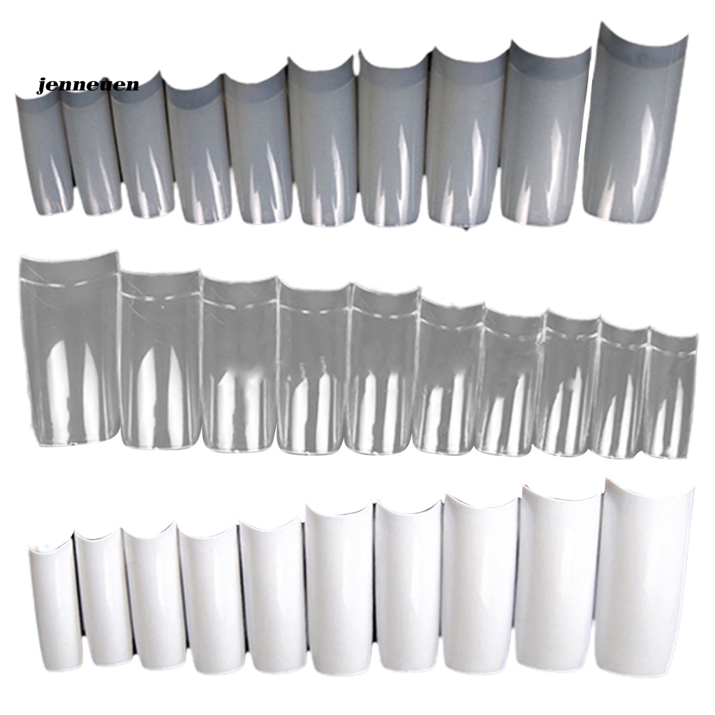 Bộ 500 Móng Tay Giả Màu Trơn Trong Suốt Thời Trang Cho Nữ