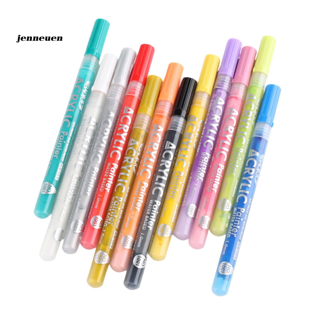 Set 12 Bút Vẽ Móng Nghệ Thuật Tái Sử Dụng Không Phai Màu