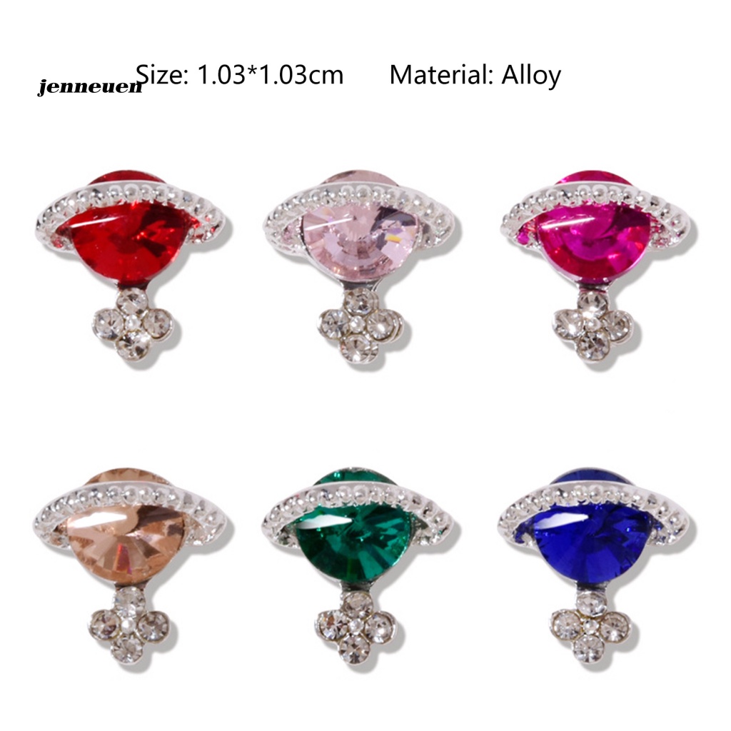 Set 5 Phụ Kiện Trang Trí Móng Tay Hình Hành Tinh Đính Đá Lấp Lánh Sang Trọng DIY