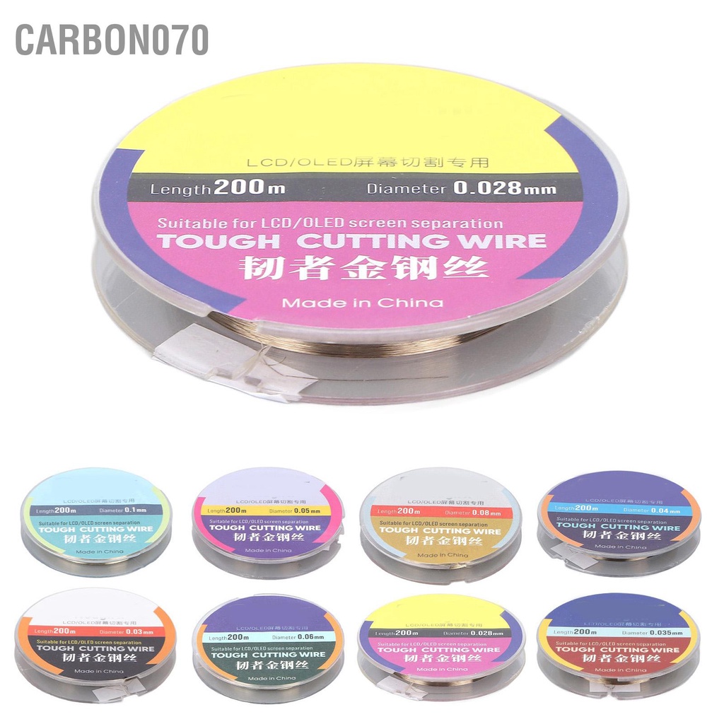 Carbon070 Dây cắt màn hình LCD điện thoại 200M bằng thép có độ cứng cao tách
