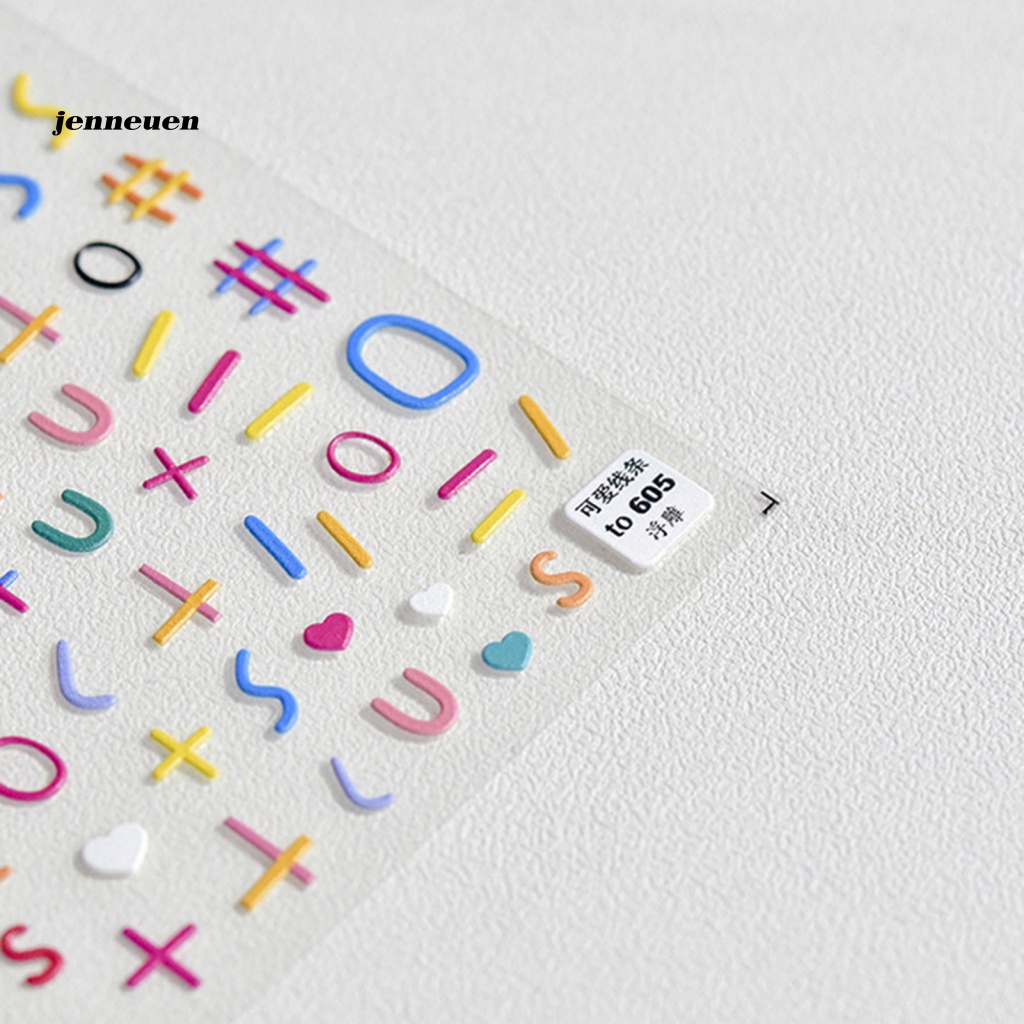 Miếng Dán Trang Trí Móng Tay Họa Tiết Dập Nổi Dễ Thương Dành Cho Nữ