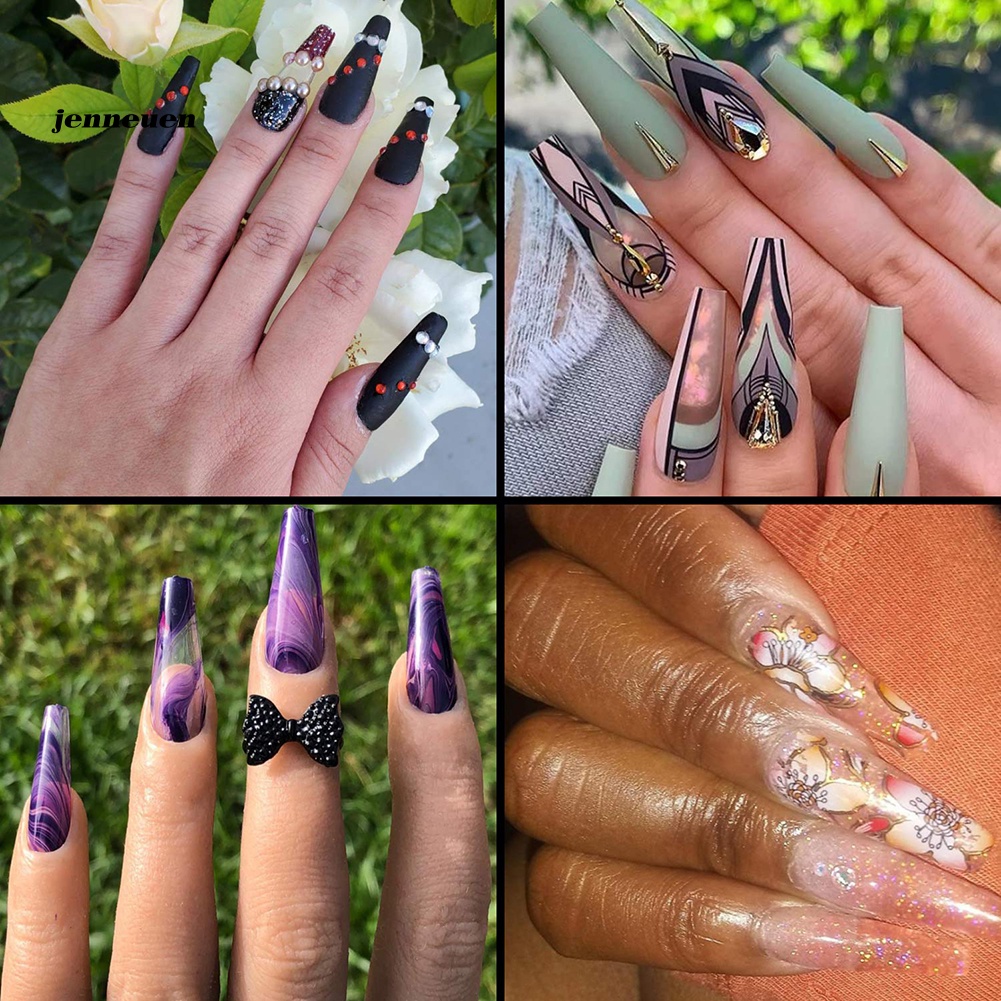 Bộ 500 Móng Tay Giả Trong Suốt Nhiều Kích Cỡ Cho Nữ