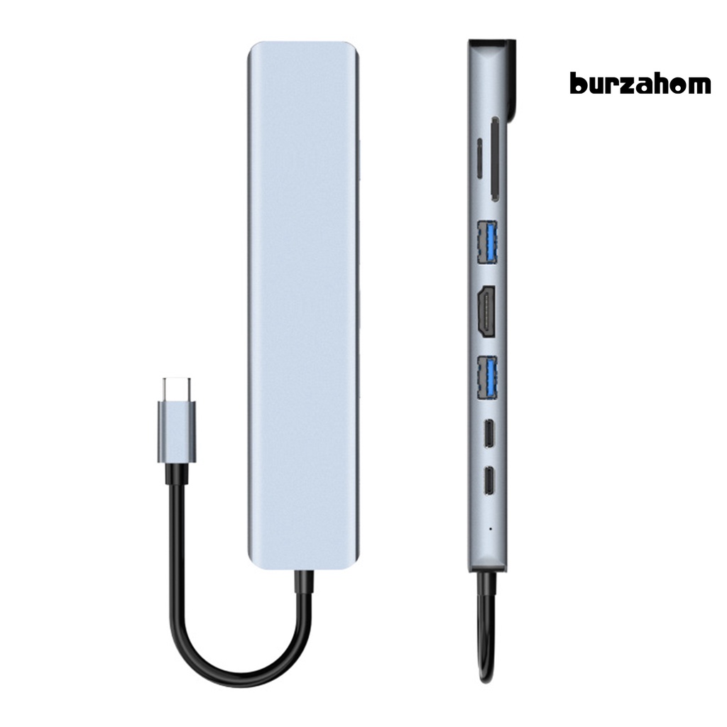 Đế Sạc Nhanh Type-C 8 Trong 1 Bằng Hợp Kim Nhôm Cho Cổng Type-C / HDMI / TF / SD