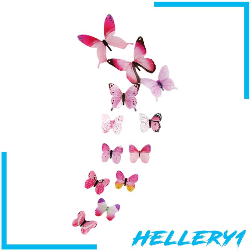 Set 12 Sticker Bươm Bướm Dạ Quang Dán Trang Trí
