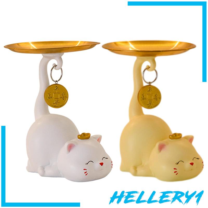 Giá Đỡ Chìa Khóa Điêu Khắc Hình Chú Mèo Dễ Thương Trang Trí Phòng Ăn