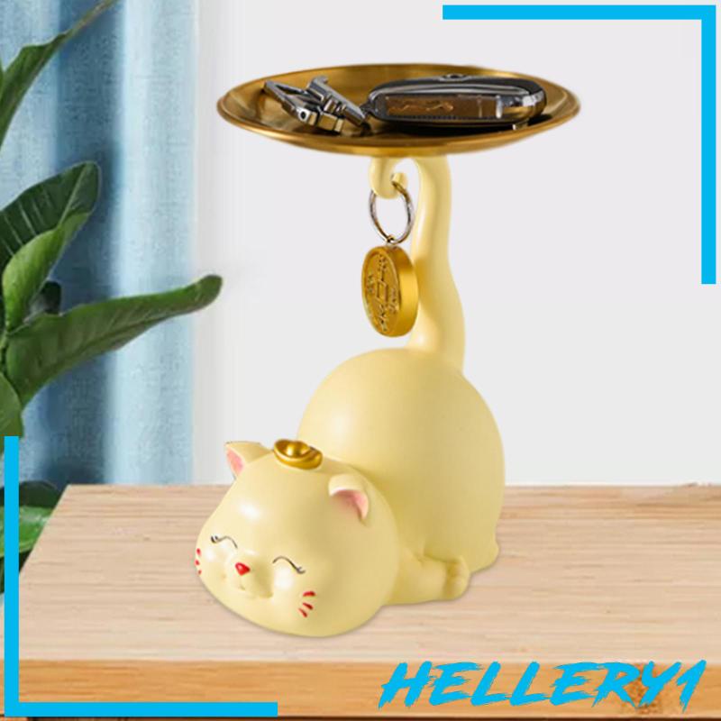 Giá Đỡ Chìa Khóa Điêu Khắc Hình Chú Mèo Dễ Thương Trang Trí Phòng Ăn