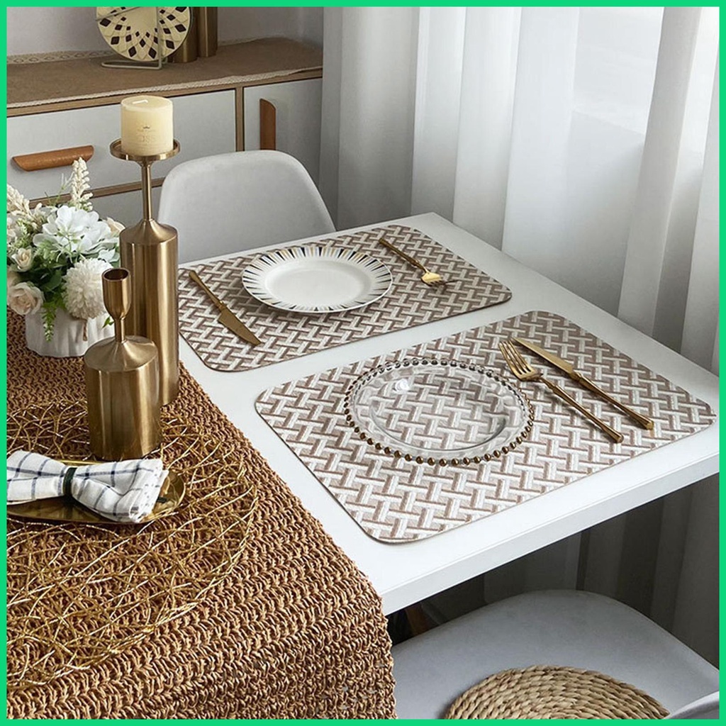 Tấm Lót Bàn Ăn Bằng Polyester Chịu Nhiệt Chống Bẩn Tiện Dụng Cho Tiệc Cưới