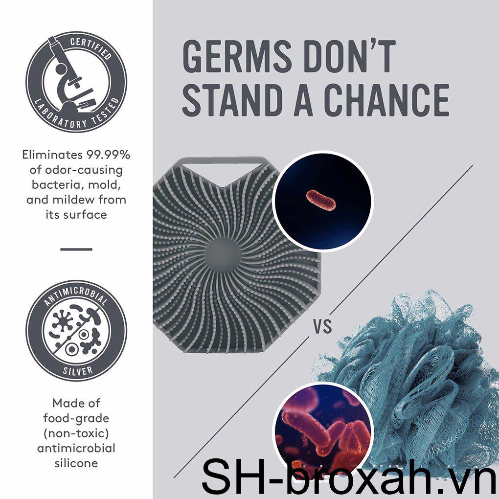 Bàn Chải Silicone Mát Xa Cơ Thể Khử Trùng Tiện Dụng Nhiều Màu Sắc