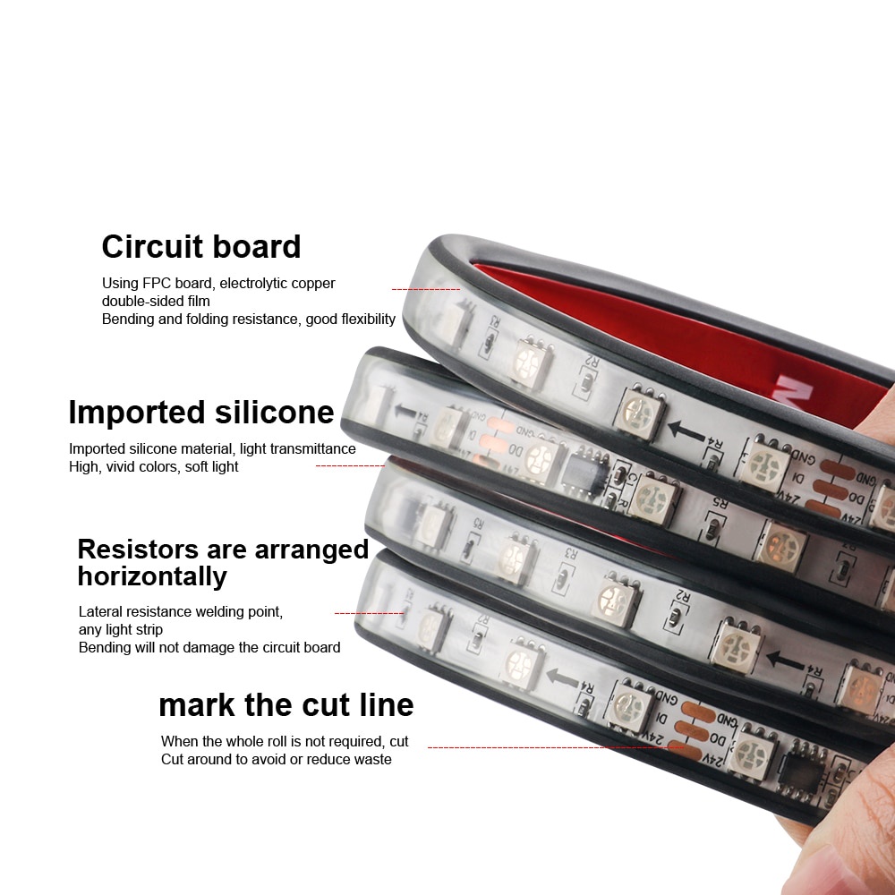 Dải Đèn Led 24V Nhiều Màu Sắc Trang Trí Nội Thất Xe Tải