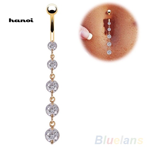 Khuyên Rốn Dáng Dài Đính Đá Quyến Rũ Cho Nữ