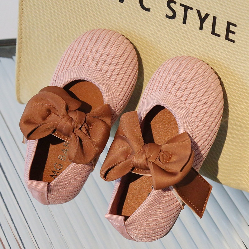 Duoya Giày Công Chúa Đính Nơ Hàn Quốc Đế Mềm Cho Bé Gái [Hàng Có Sẵn] Miễn Phí Vận Chuyển