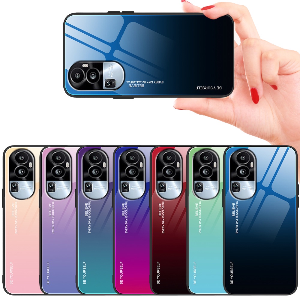 Ốp Lưng Hiệu Ứng Chuyển Màu Nhiều Mẫu Mã Cho Điện Thoại OPPO Reno 10 Pro A98 A78 A58 A58X 5G