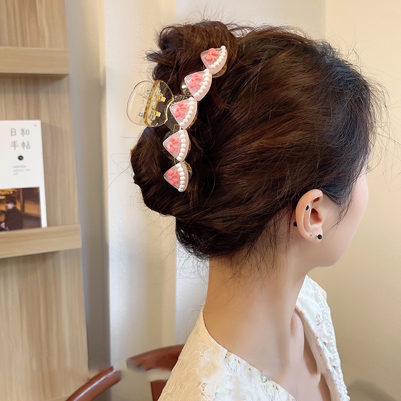 Haimeikang Kẹp Tóc Hình Bông Hoa Màu Kẹo Ngọt Thời Trang Dành Cho Nữ