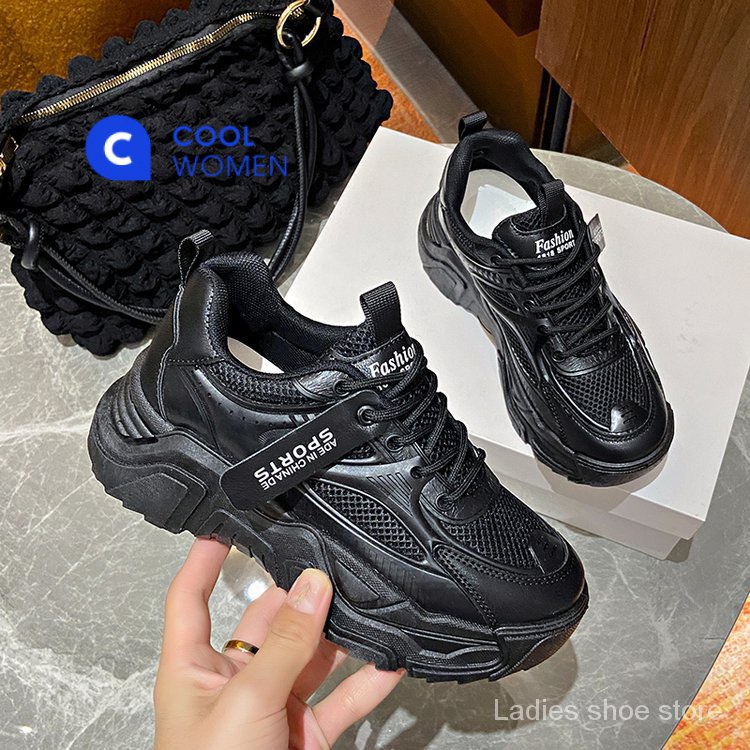 Giày Sneaker Đế Cao Su Phối Lưới Quai Chéo Phong Cách Mới 2023