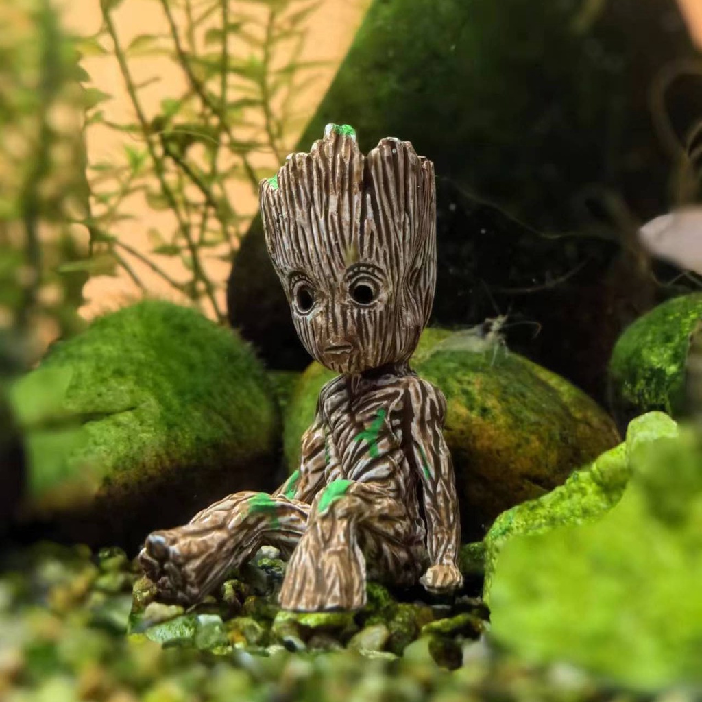 Mô Hình Người Cây Groot Siêu Dễ Thương - Trang Trí Bể Cá