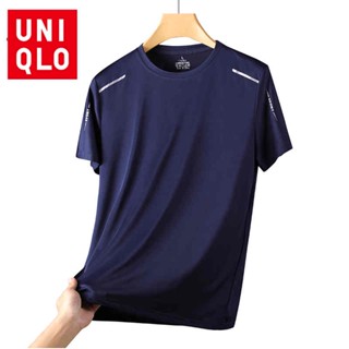 Uniqlo Ice Áo Thun Nam Tay Ngắn Mùa Hè Rời Xu Hướng 2023 Mới Ice Silk Nhanh Khô Áo Thun Quần Áo