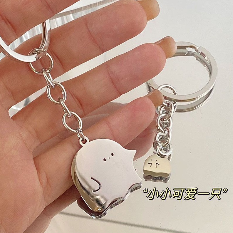 Móc Khóa Hình Ma Nhỏ Dễ Thương Cho Cặp Đôi