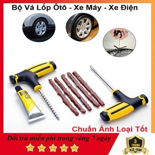Bộ vá lốp cho lốp không săm cho xe hơi, ô tô, xe máy