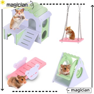 Đồ chơi bập bênh bằng gỗ dễ thương dành cho thú cưng chuột hamster