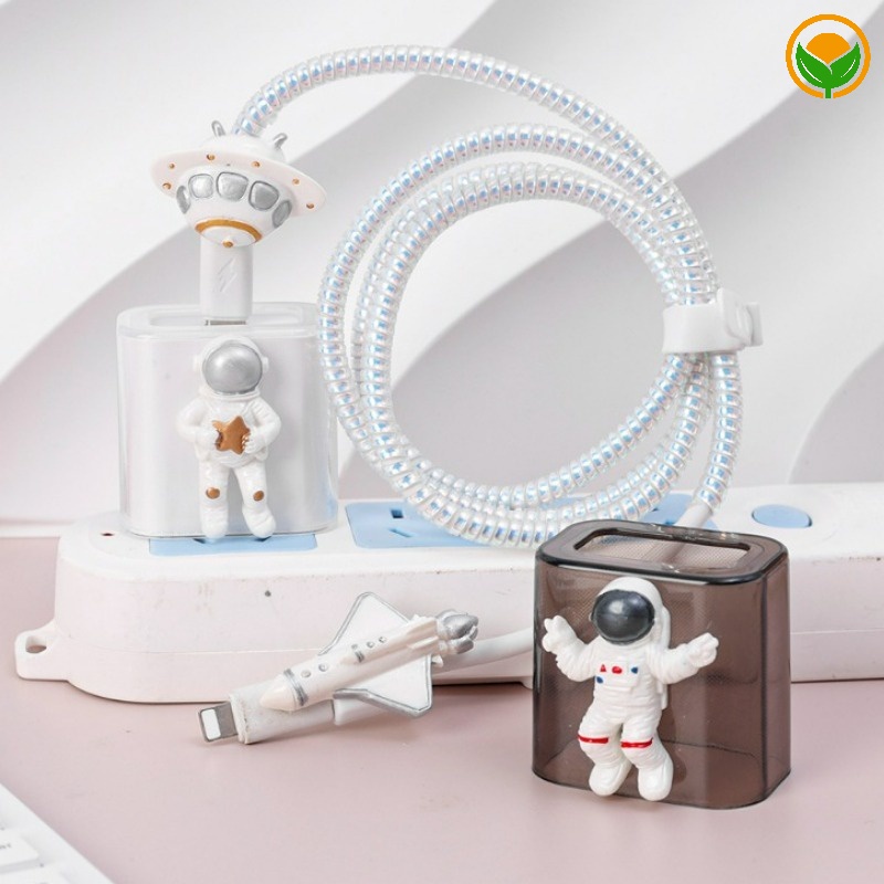 Ốp Điện Thoại TPU Hình Phi Hành Gia 3D Cho IOS Charger 18 / 20W