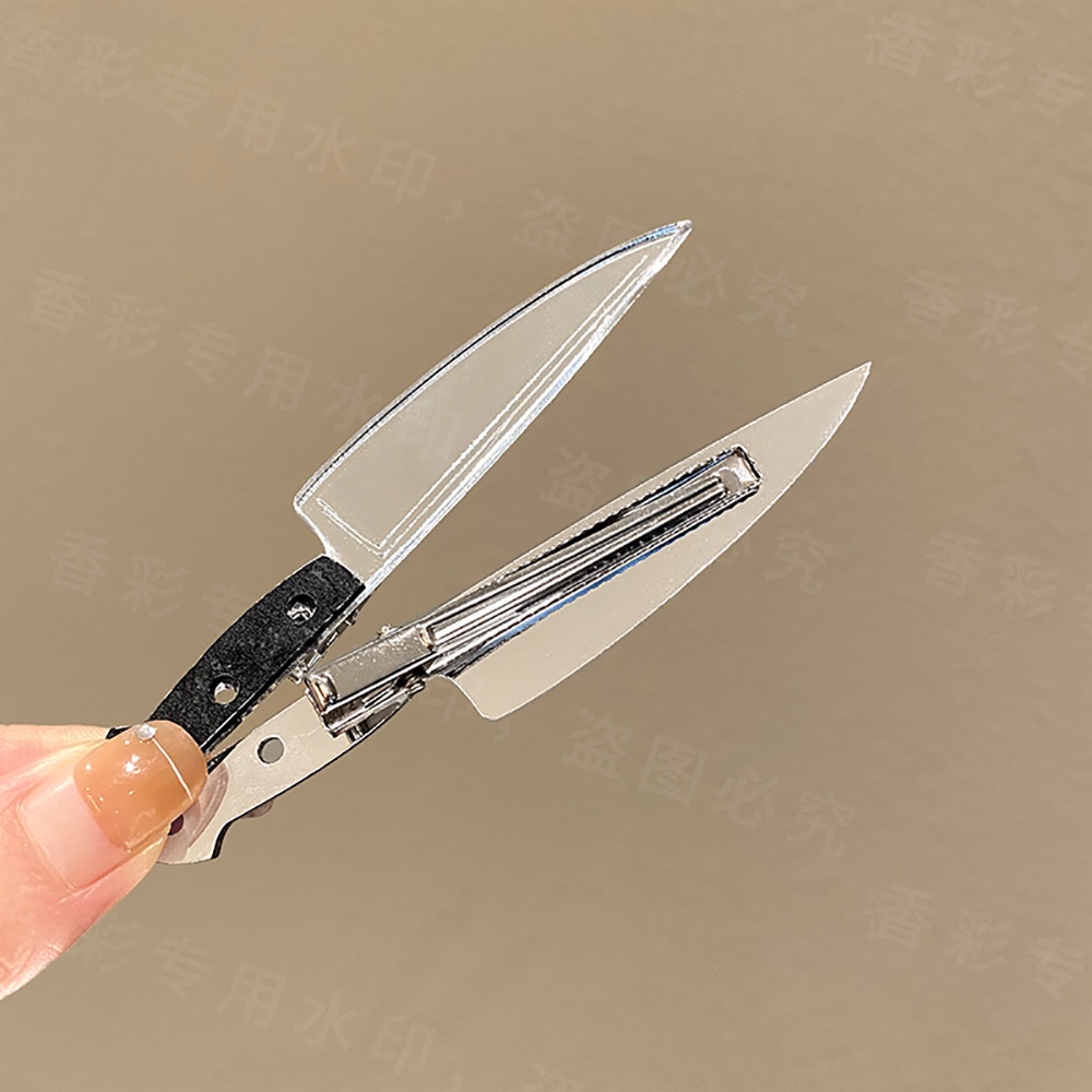 Kẹp Tóc Hình Dao Và Bóng Đèn Phong Cách Hàn Quốc Cho Bé