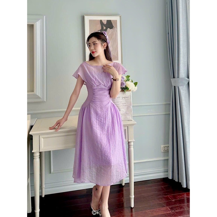 Đầm dự tiệc voan xếp li eo dáng xòe bánh bèo đi chơi đi tiệc đều phù hợp NP95 BOUTIQUE