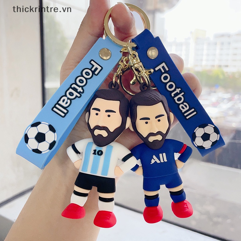 Móc Khóa Hình Ngôi Sao Bóng Đá Messi Trang Trí Ba Lô / Túi Xách / Xe Hơi