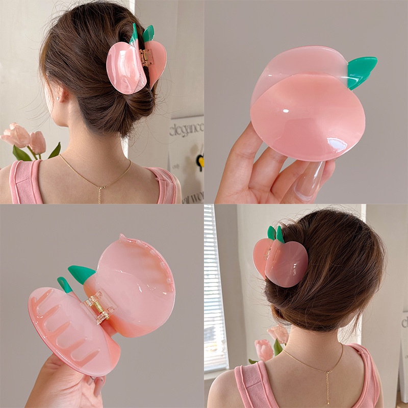 Kẹp tóc CHLINS hình trái đào dễ thương cho nữ
