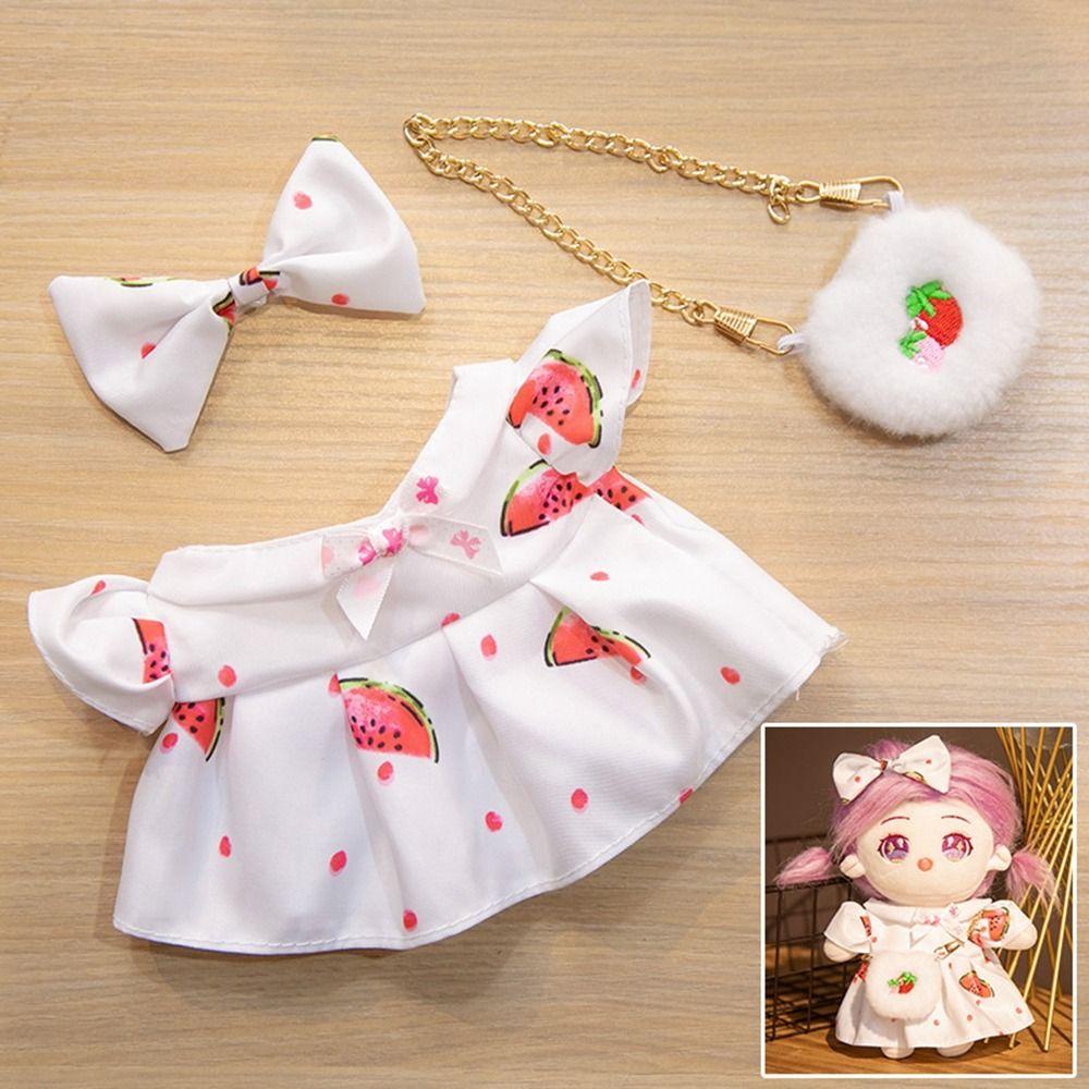 Đầm Cotton Phối Ren 20cm Kèm Băng Đô Xinh Xắn Dành Cho Búp Bê EXO