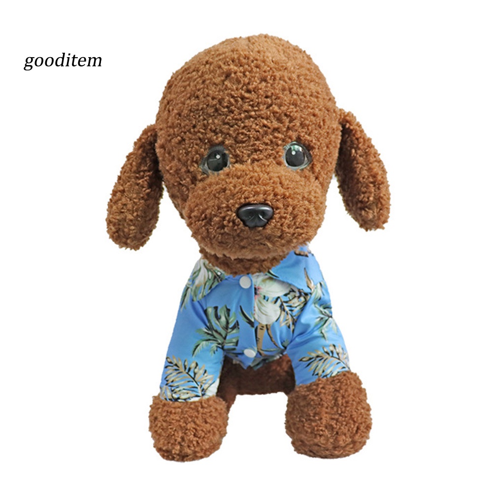 Gooditne Áo Sơ Mi Đi Biển Mùa Hè Họa Tiết Cây Dừa Dễ Thương Phong Cách Hawaii Cho Cún Cưng