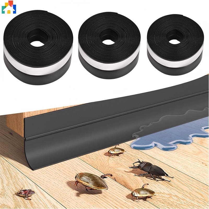 Cuộn Băng Keo Cao Su Silicone Dán Đáy Cửa Sổ Chống Bụi / Nước Siêu Bền 1m / 2m / 3m