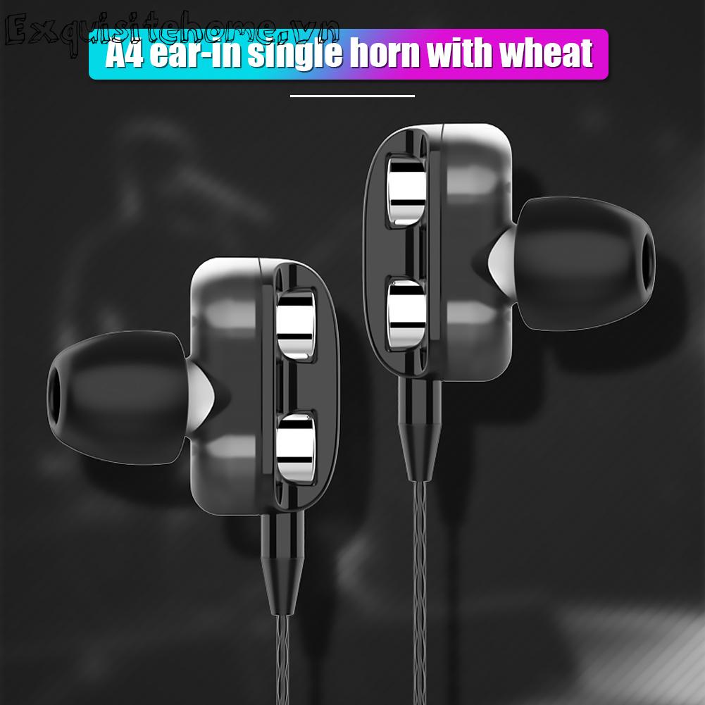 Tai Nghe Nhét Tai Có Dây A4 3.5mm Điều Chỉnh Âm Lượng Kèm Mic