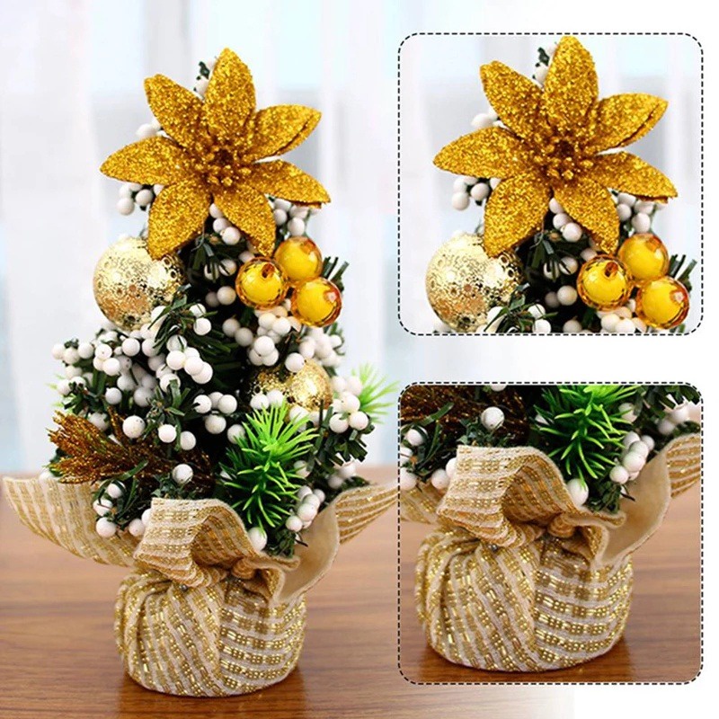 Cây Thông Giáng Sinh Mini 20 / 30cm Trang Trí Bàn Làm Việc