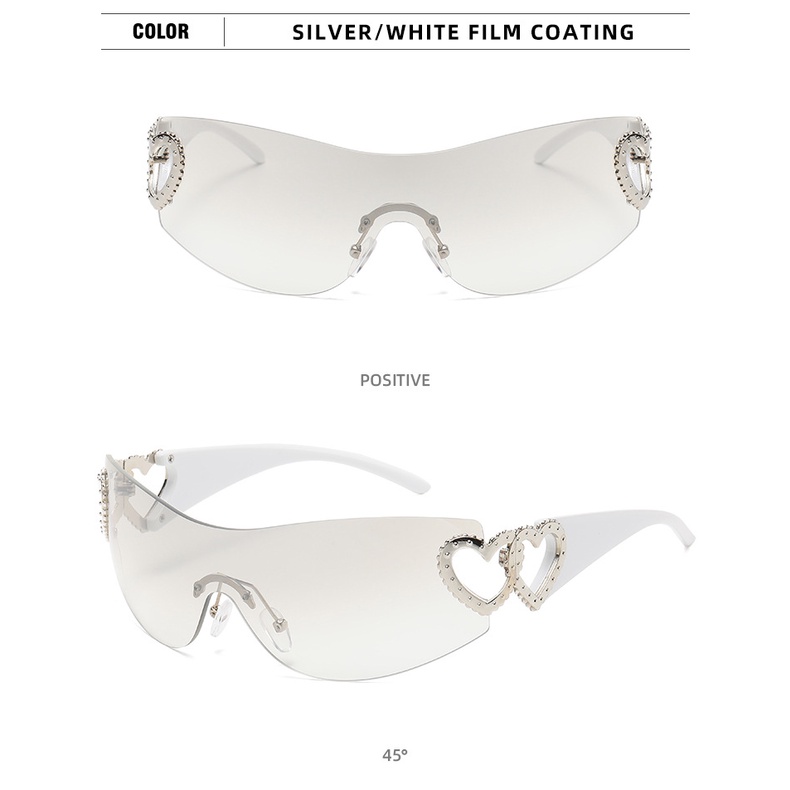 Kính Mát Gọng Trái Tim Y2K Thời Trang Mới Cho Nam Và Nữ