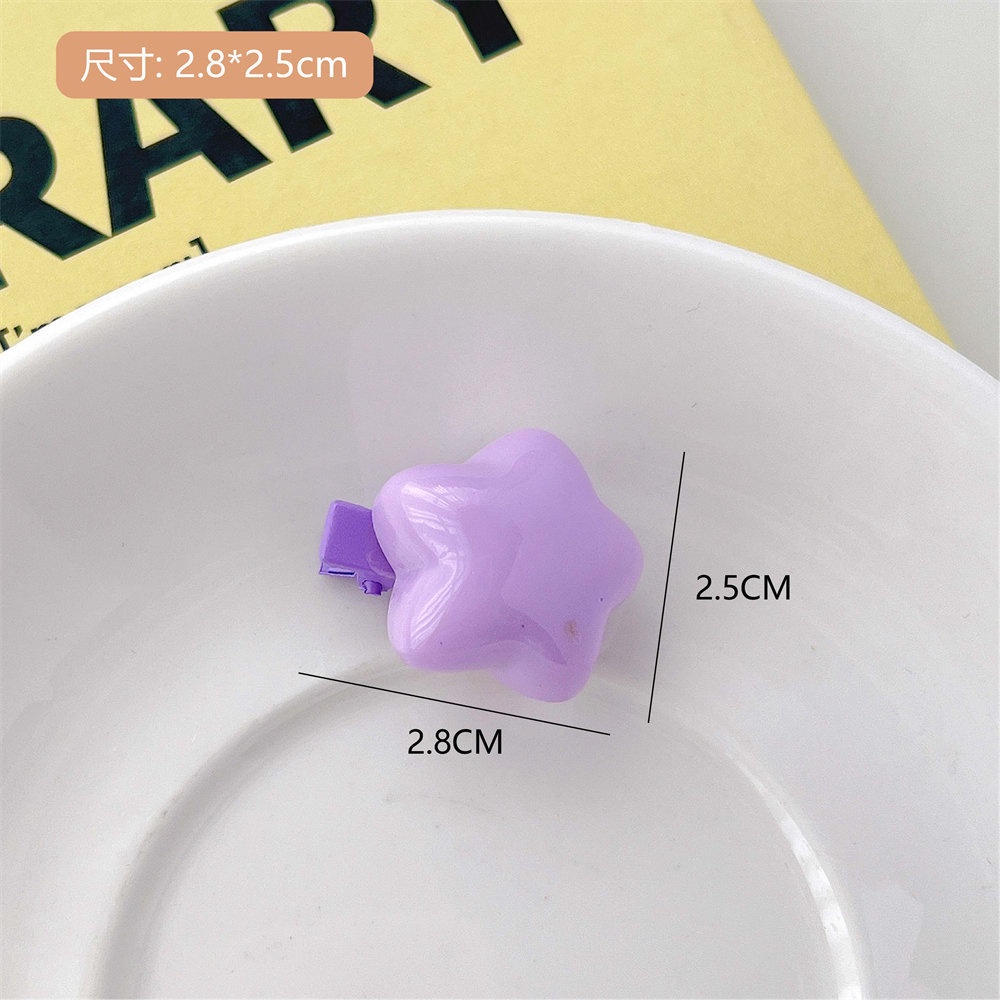 Kẹp Tóc Hình Ngôi Sao Nhỏ Màu Kẹo Ngọt Dễ Thương Cho Bé Gái